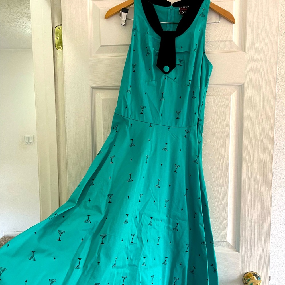 50s inspired cocktail dress strapless M